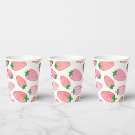 Strawberry Pattern Papieren Bekers