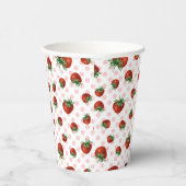 Strawberry Pattern Papieren Bekers (Rechts)