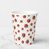 Strawberry Pattern Papieren Bekers (Voorkant)
