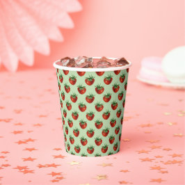 Strawberry Pattern Papieren Bekers