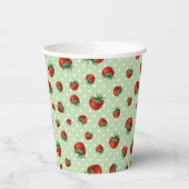 Strawberry Pattern Papieren Bekers (Links)