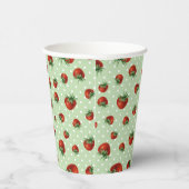 Strawberry Pattern Papieren Bekers (Rechts)
