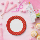 Strawberry Pattern Papieren Bordje (Feest)