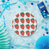 Strawberry Pattern Papieren Bordje (Feest)