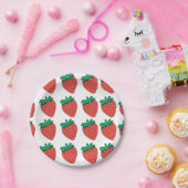 Strawberry Pattern Papieren Bordje (Feest)