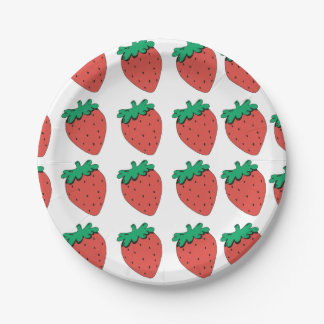 Strawberry Pattern Papieren Bordje