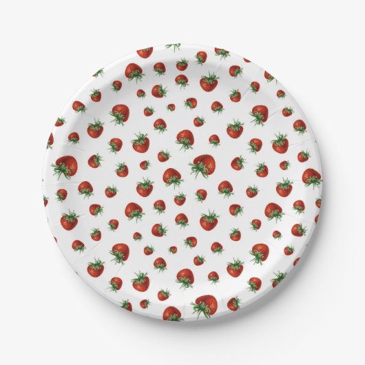 Strawberry Pattern Papieren Bordje (Voorkant)