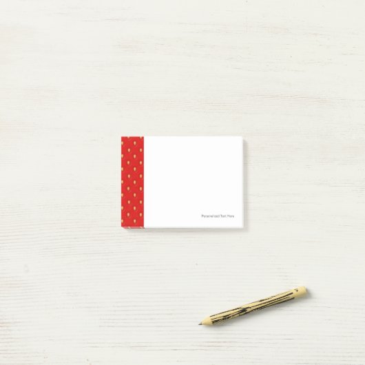 Strawberry Pattern Post-it® Notes (Op bureau)