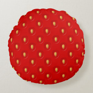 Strawberry Pattern Rond Kussen