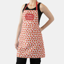 Strawberry Pattern Roze Red Fruit Custom Schort