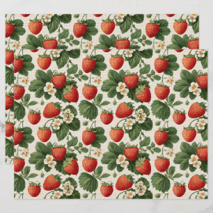  Strawberry Pattern Scrapbook Papier