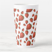 Strawberry Pattern Simple Latte Mok (Voorkant)