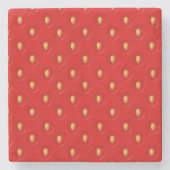 Strawberry Pattern Stenen Onderzetter (Voorkant)