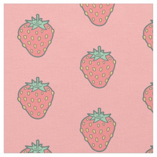 Strawberry Pattern Stof (Close Up)