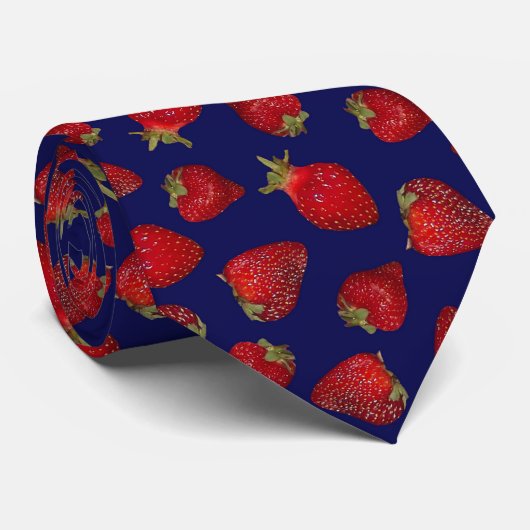 Strawberry Pattern Stropdas (Opgerold)