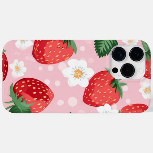 Strawberry Pattern Telefoonhoesje Case-Mate iPhone Case (Achterkant (horizontaal))