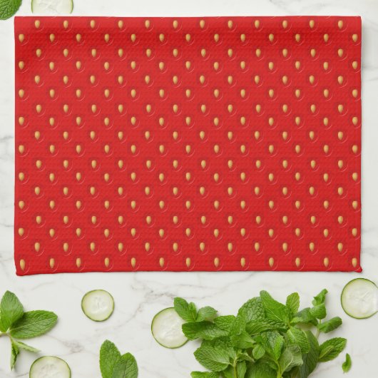 Strawberry Pattern Theedoek (Gevouwen)