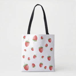 Strawberry Pattern Tote Bag