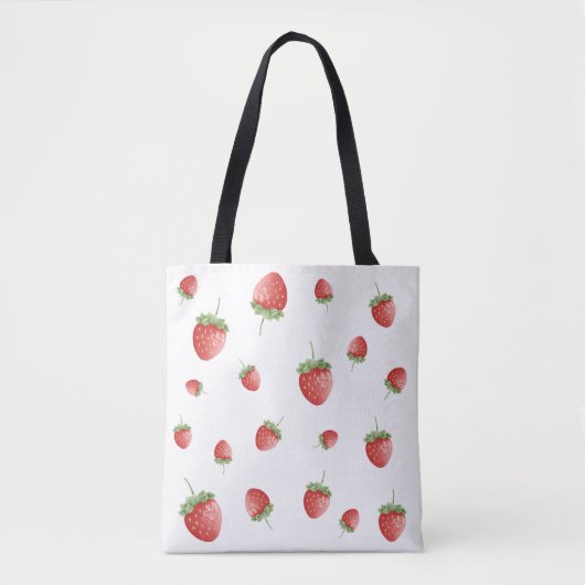 Strawberry Pattern Tote Bag (Voorkant)