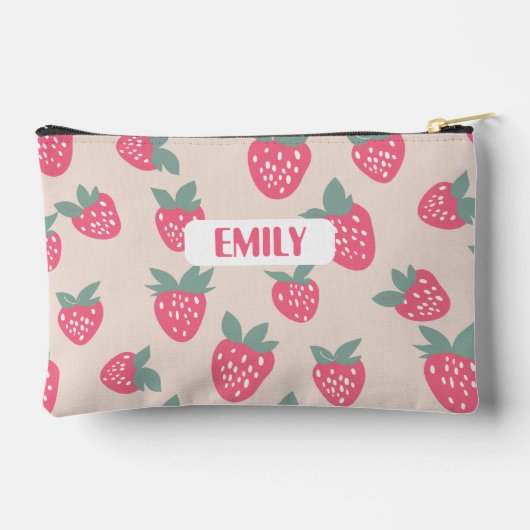 Strawberry Pencil Case with Name Etui (Achterkant)