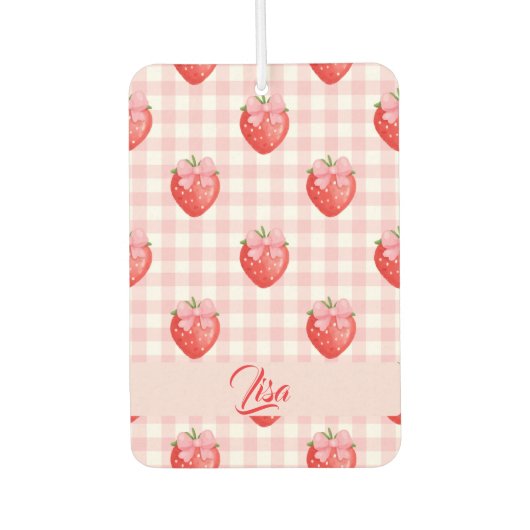 Strawberry Personalized Air Freshener Luchtverfrisser (Voorkant)