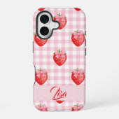 Strawberry Personalized iPhone Case 16 Hoesje (Achterkant)