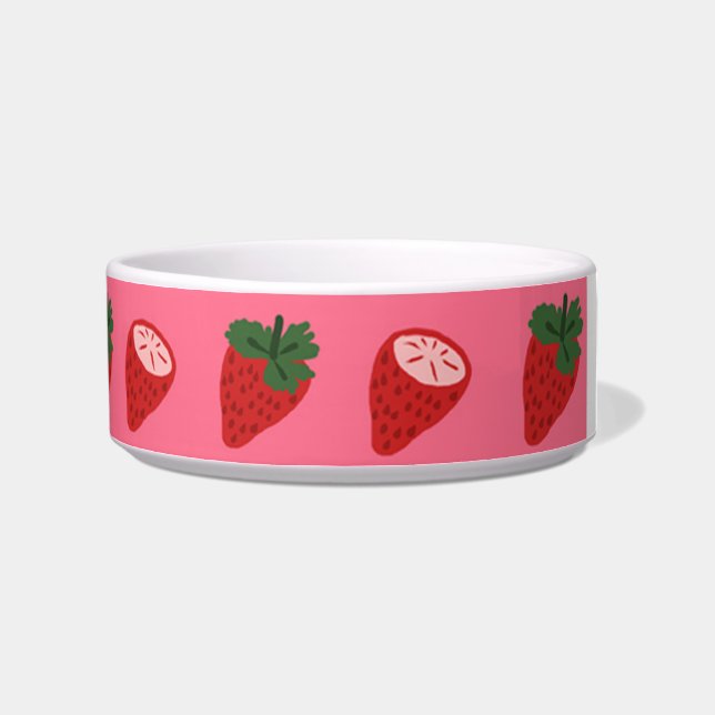 Strawberry Pet Bowl Voerbakje (Rechts)