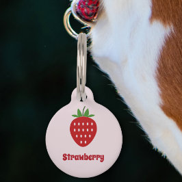 Strawberry Pet Tag Huisdierpenning