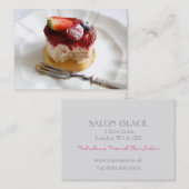 Strawberry Petit Gateau Visitekaartje (Voorkant / Achterkant)