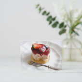 Strawberry Petit Gateau Visitekaartje (Staand voorkant)