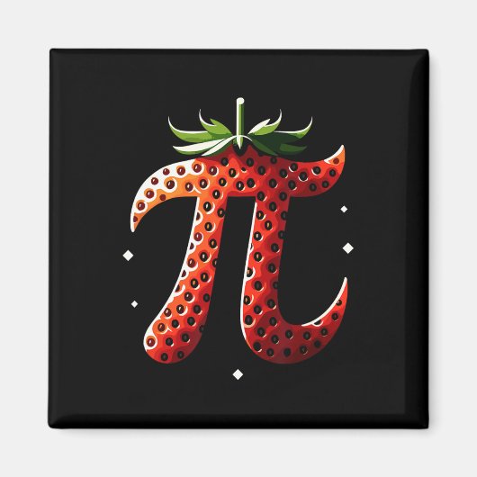 Strawberry Pi Dag Grappige Wiskunde Leraar Student Magneet (Voorkant)