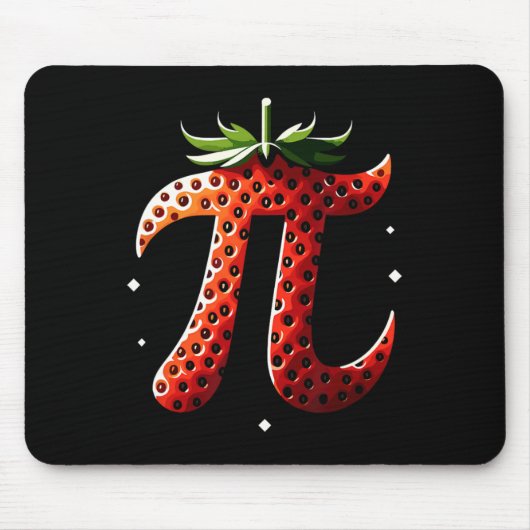 Strawberry Pi Dag Grappige Wiskunde Leraar Student Muismat (Voorkant)