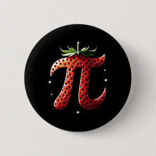 Strawberry Pi Dag Grappige Wiskunde Leraar Student Ronde Button 5,7 Cm