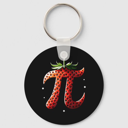 Strawberry Pi Dag Grappige Wiskunde Leraar Student Sleutelhanger (Voorkant)