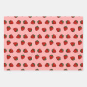 Strawberry Pictogrampatroonpapierbladen samenvoege Inpakpapier Vel (Voorkant)