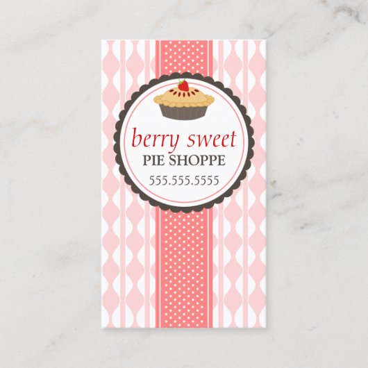 Strawberry Pie Bakery Visitekaartje (Voorkant)