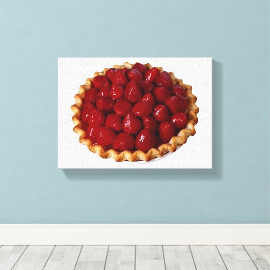 Strawberry Pie Canvas Afdruk (Insitu (Houten vloer))