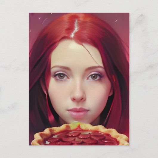 Strawberry Pie Goddess Briefkaart (Voorkant)