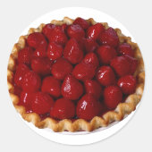 Strawberry Pie Ronde Sticker (Voorkant)