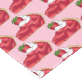 Strawberry Pie Slice Whipped Cream No Bake Dessert Tafelkleed (Gekanteld)