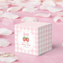 Strawberry Pink Bow Girl 1e verjaardag