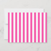 Strawberry Pink Classic Hearts Striped Note Card Notitiekaartje (Achterkant)