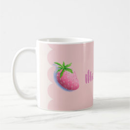Strawberry Pink Cottagecore Girly Feminine Koffiemok