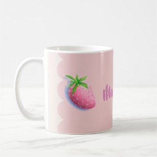 Strawberry Pink Cottagecore Girly Feminine Koffiemok