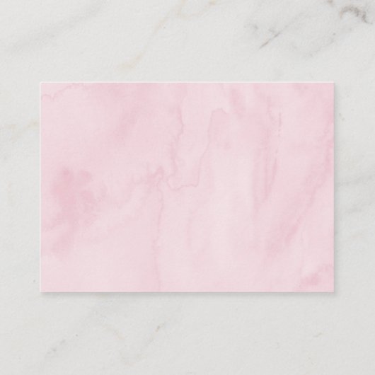 Strawberry Pink Floral Baby shower Boek Verzoek Informatiekaartje (Achterkant)