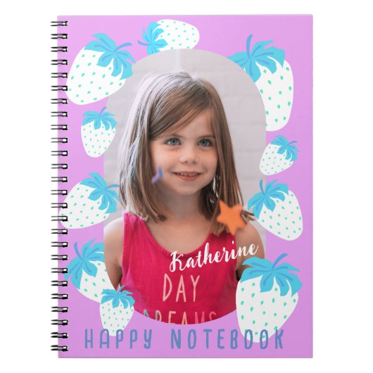 Strawberry Pink foto Notitieboek (Voorkant)