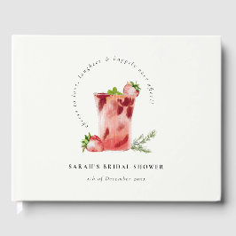 Strawberry Pink Margarita Cocktail Bruidsborrel Gastenboek