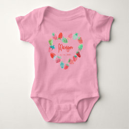 Strawberry Pink New Born Baby shower Romper