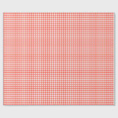 Strawberry Pink Simple Plaid Cadeaupapier (Vlak)
