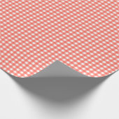 Strawberry Pink Simple Plaid Cadeaupapier (Hoek)